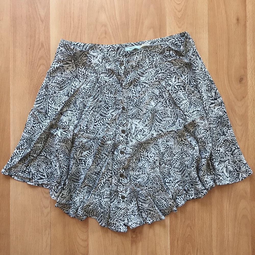 Urban Outfitters Button-Down Flare Skirt